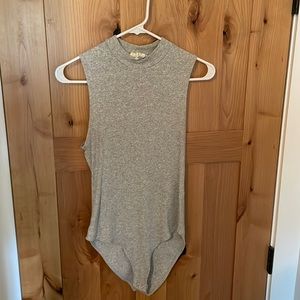 Grey Forever 21 Bodysuit